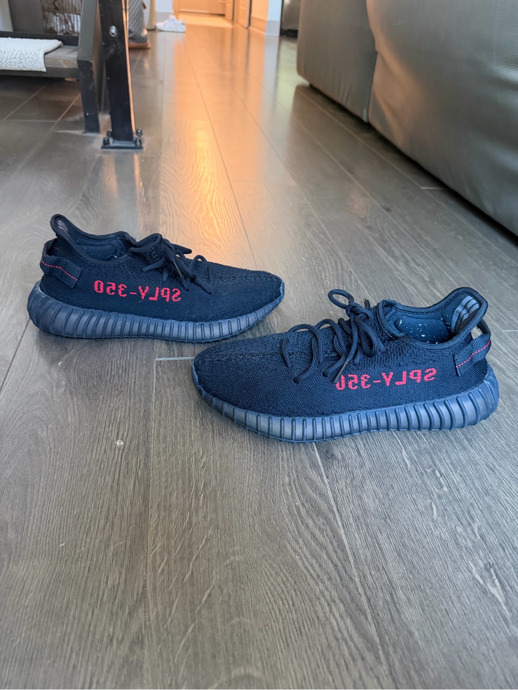 Yeezy Boost 350 V2 Black With Red Stripe